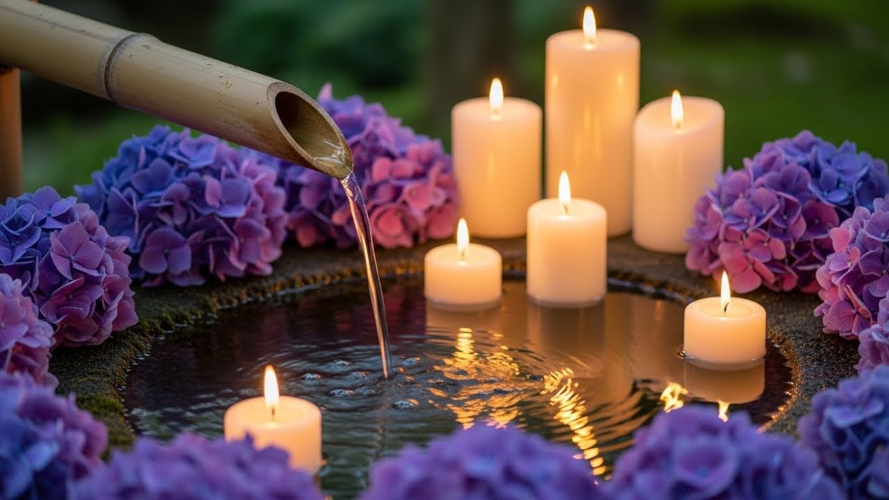 Beautiful Relaxing Music 🌿 Bamboo Water Sounds, Deep Sleep Music, Calm Anxiety & Depression, Spa