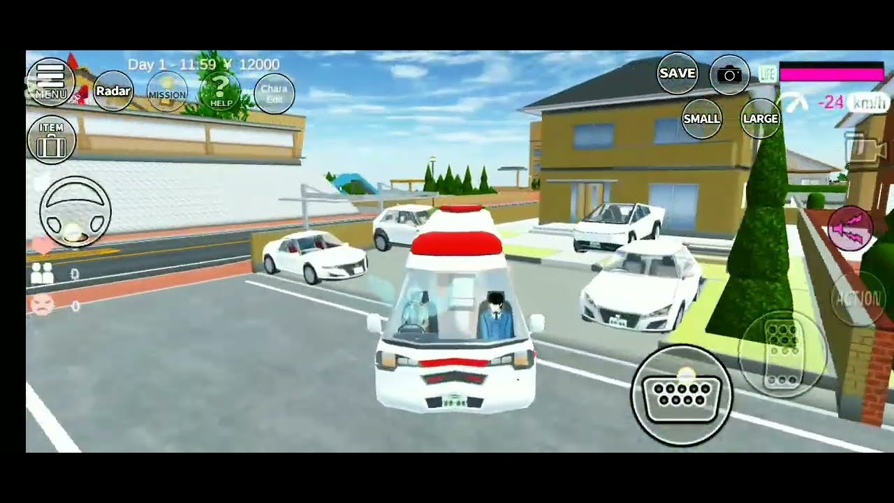 The stranger shadow drive all police cars & bikes or ambulance parked at own home 🏡 || Sakura🚓🚔 ||🔥 
