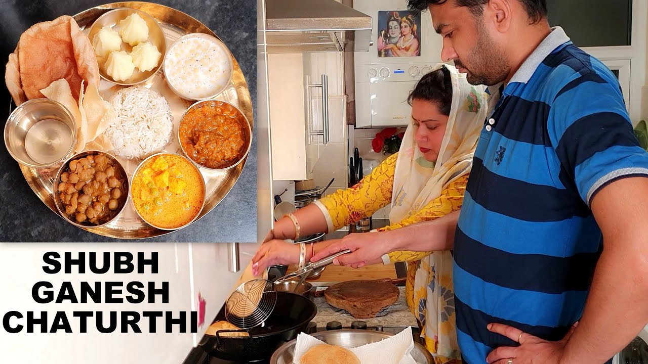 Ganesh Chaturthi Celebration Vlog | No Onion No Garlic Satvic Bhog Thali for Ganpati Bappa