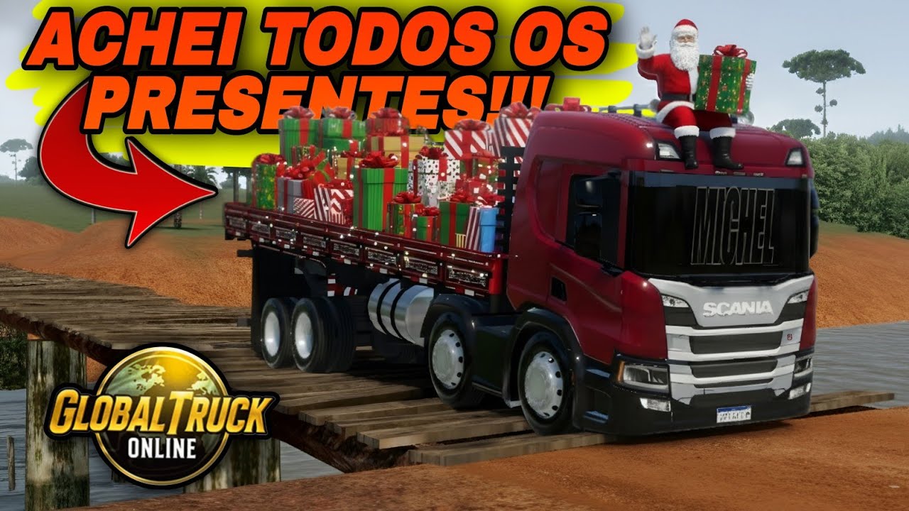 ACHEI TODOS OS PRESENTES DE NATAL DO GLOBAL TRUCK ONLINE 🎁🤩🏄🏻‍♂️🚛