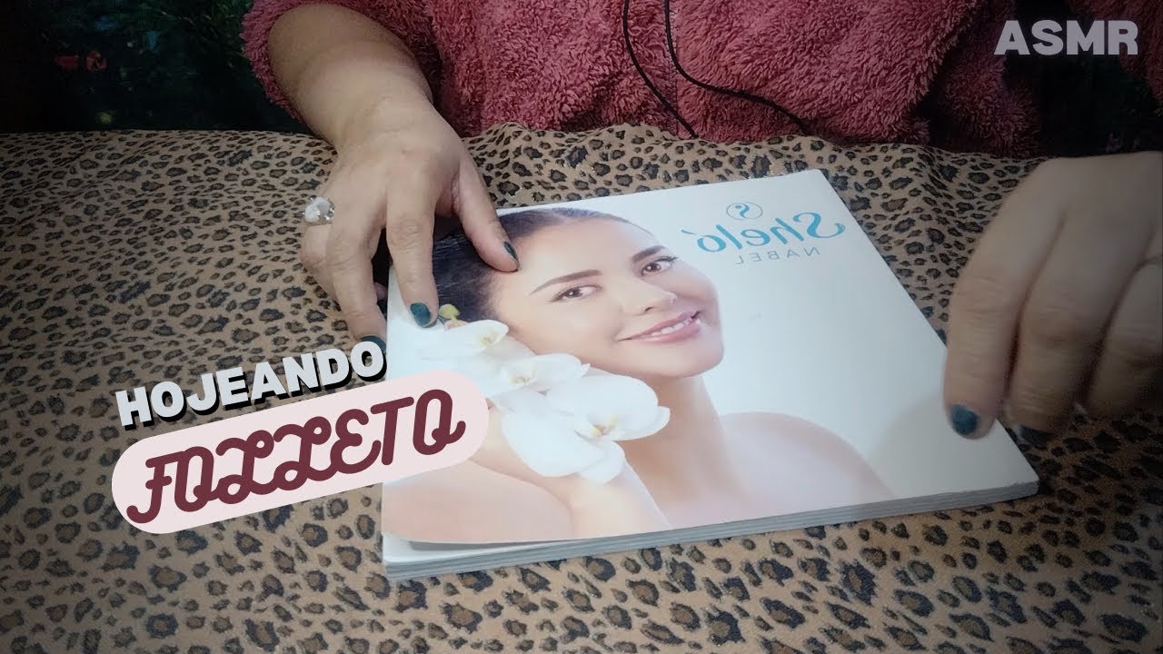 ASMR HOJEANDO FOLLETO 📔🔃(chicle)#buble 