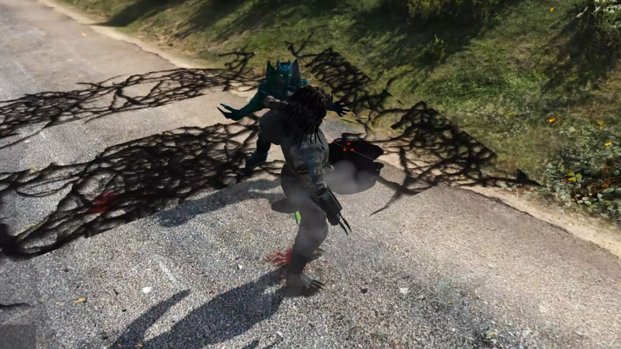 Gate monster vs Predator - Monsters Battle (GTA 5)