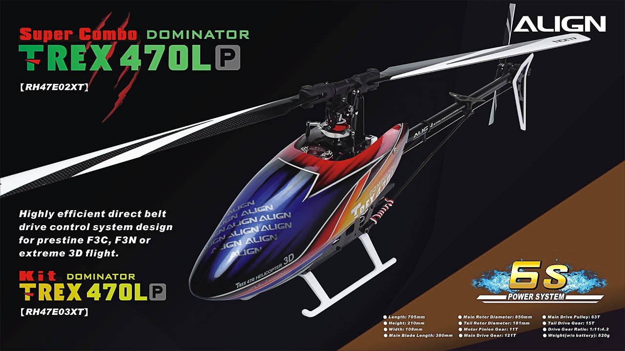 Align T-REX 470LP test flight