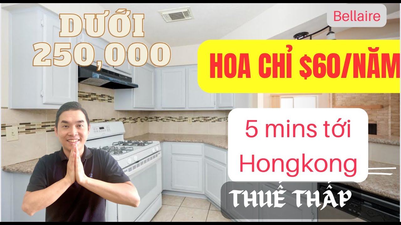 14. Bellaire: Trung tâm Bellaire GIÁ RẺ $230K - HOA chỉ có $60| thuế thấp 2.0% - mua nhà houston
