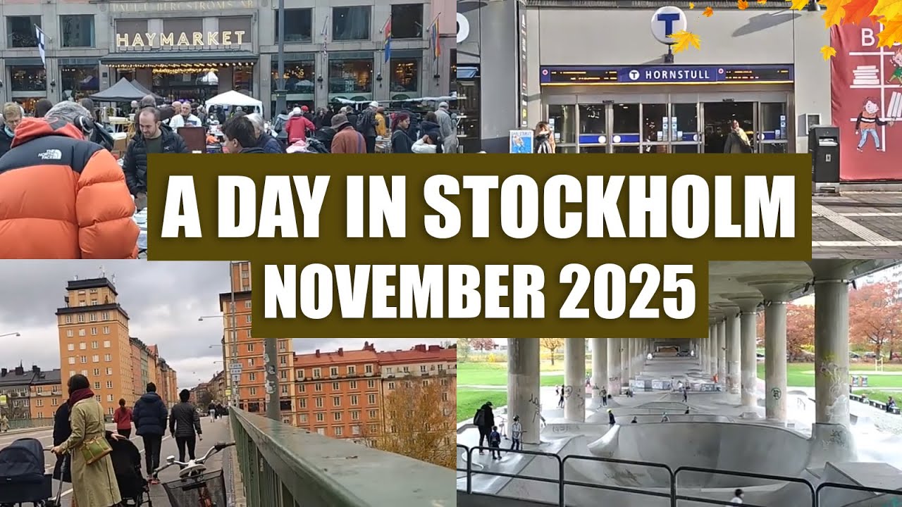 A day in Stockholm November 2025 | Streetlife | Parks | Market