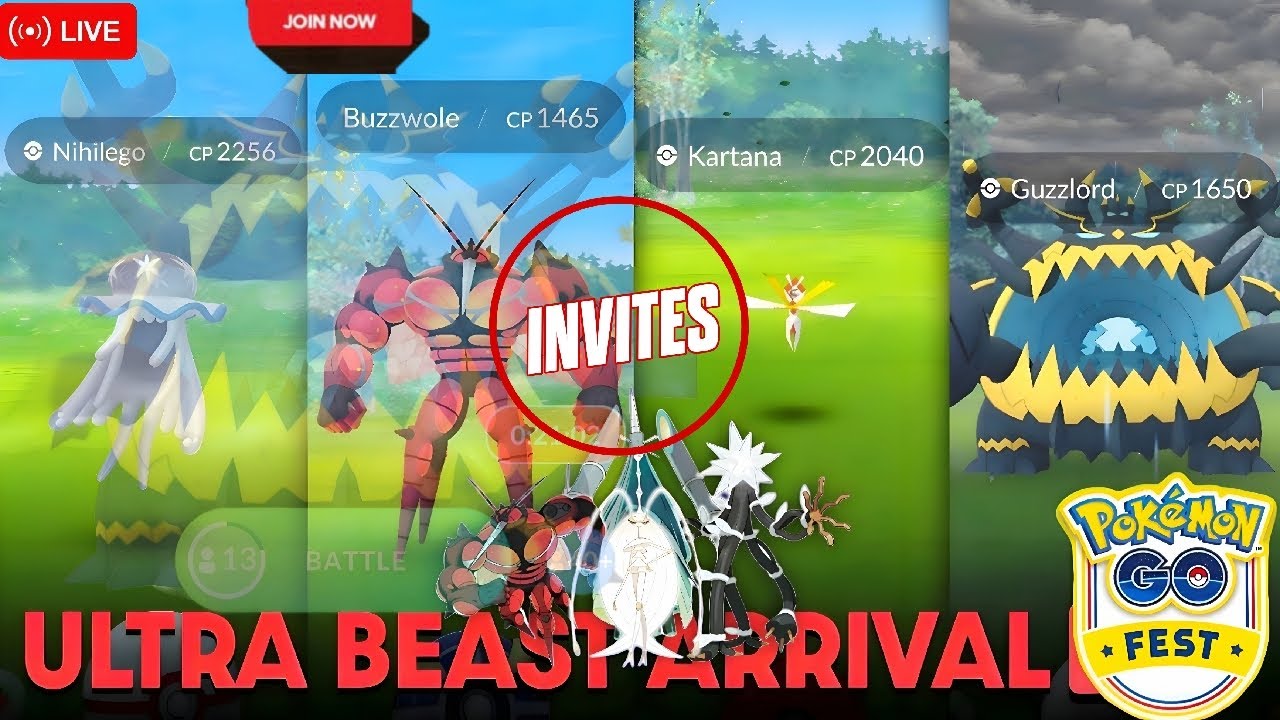 🔴 Pokemon GO LIVE | Ultra Beast Raid Invites | Shiny Necrozma, Darkrai, Guzzlord | Join Raids Now