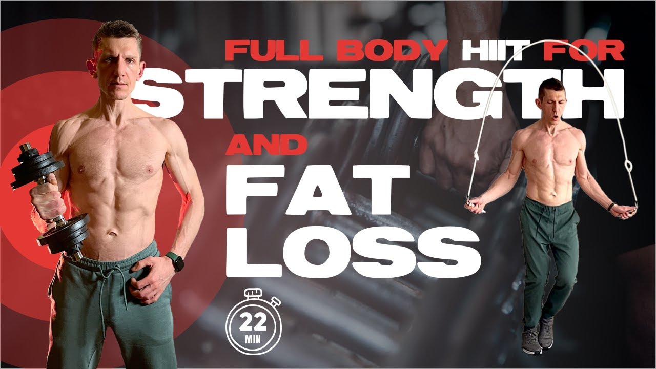 20-Minute Full Body DUMBBELL Workout with JUMP ROPE [ STRENGTH & FAT LOSS ]