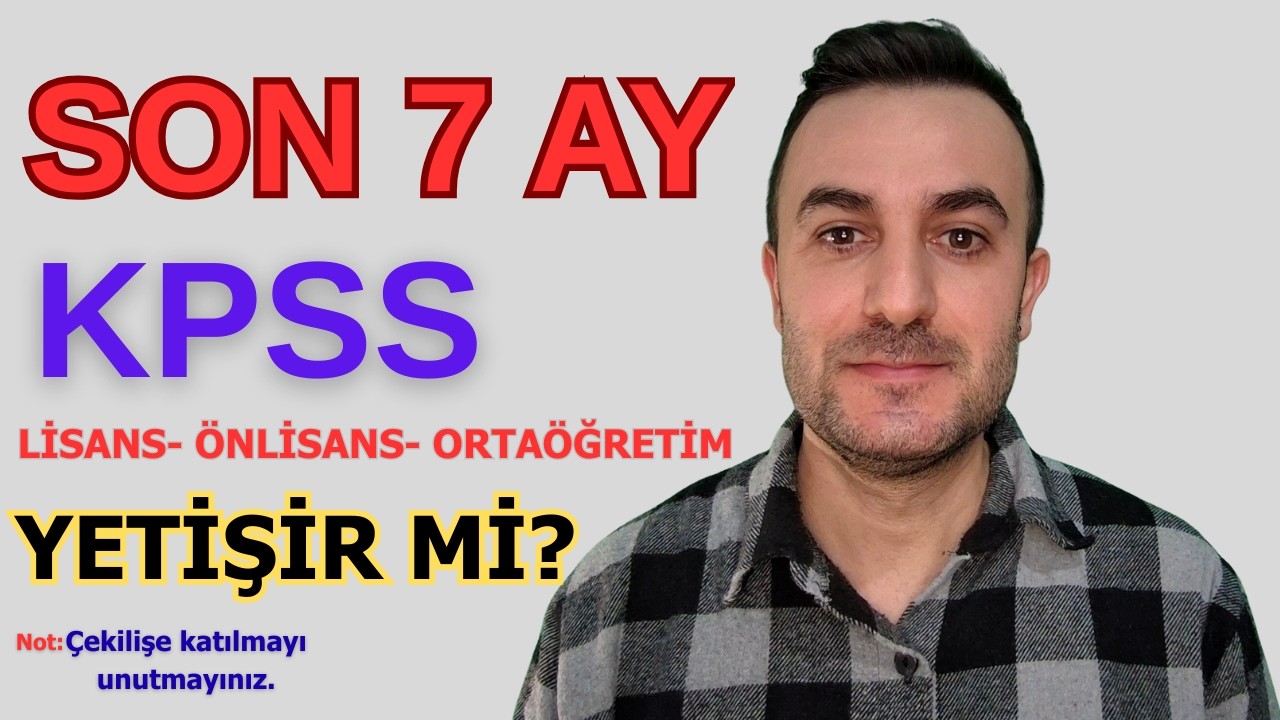 KPSS'ye SON 7 AY KALA! YETİŞİR Mİ! NETLERİNE GÖRE ÖNERİLER!