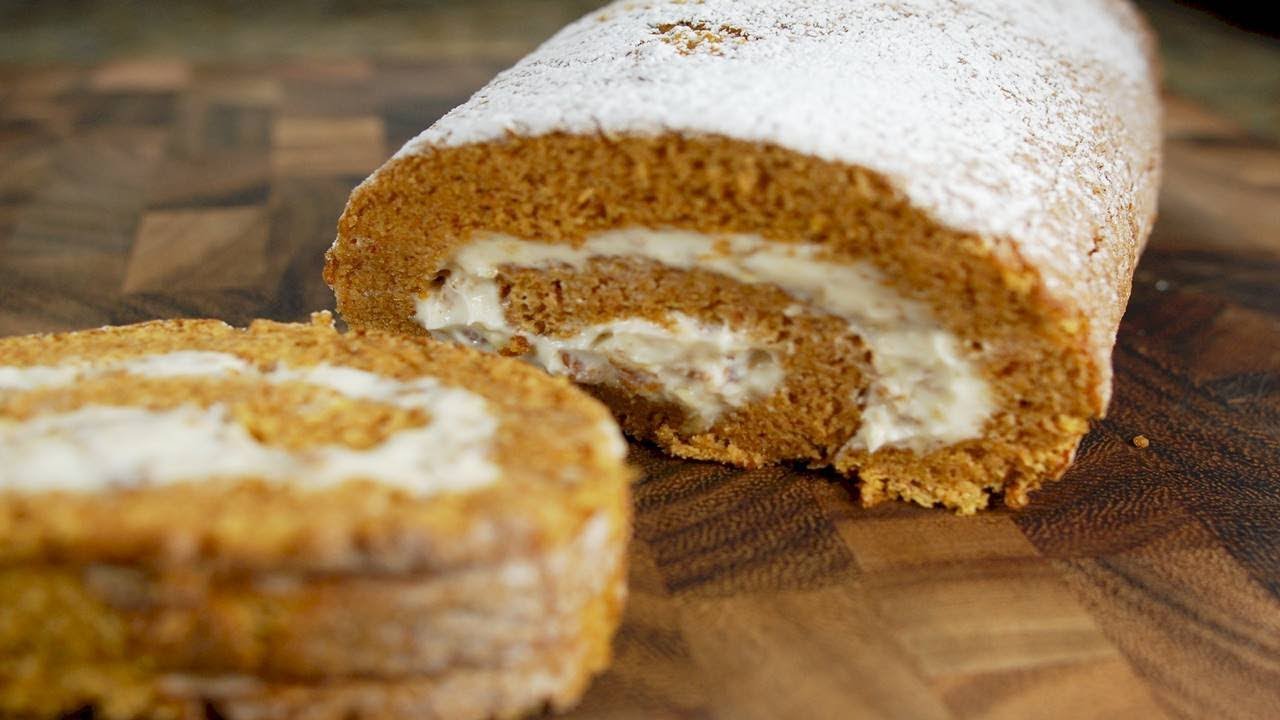 Pumpkin Roll Recipe Demonstration - Joyofbaking.com