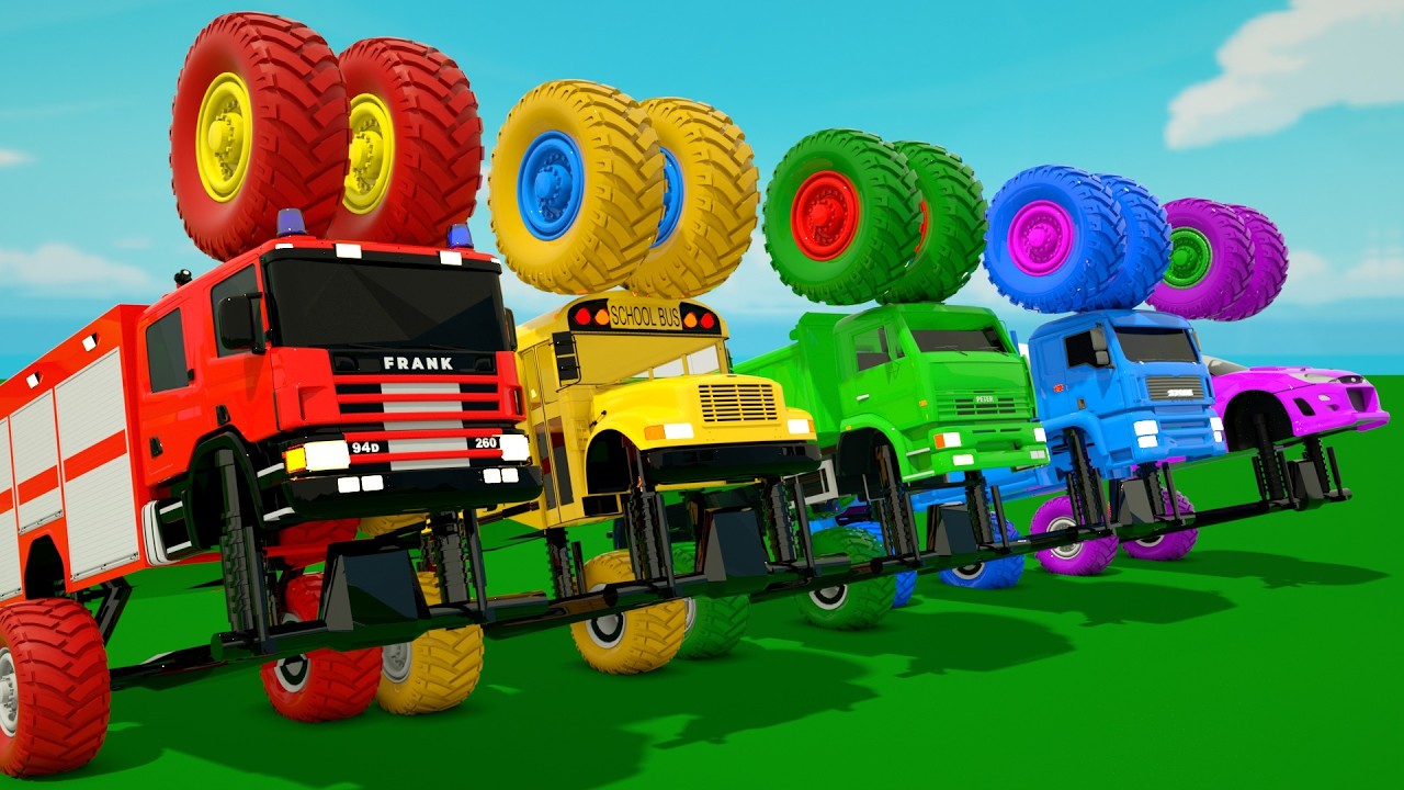 Super Simple Songs - Baby Shark+Wheels On the Bus-Find the right wheel by color-Baby Nursery Rhymes