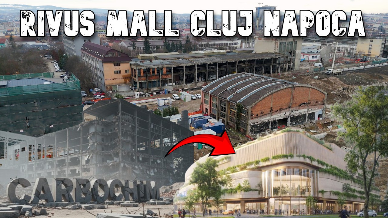 👉 Rivus Mall Cluj – Transformarea fostei platforme Carbochim 🏗️ Update șantier 2026 | Drona 4K
