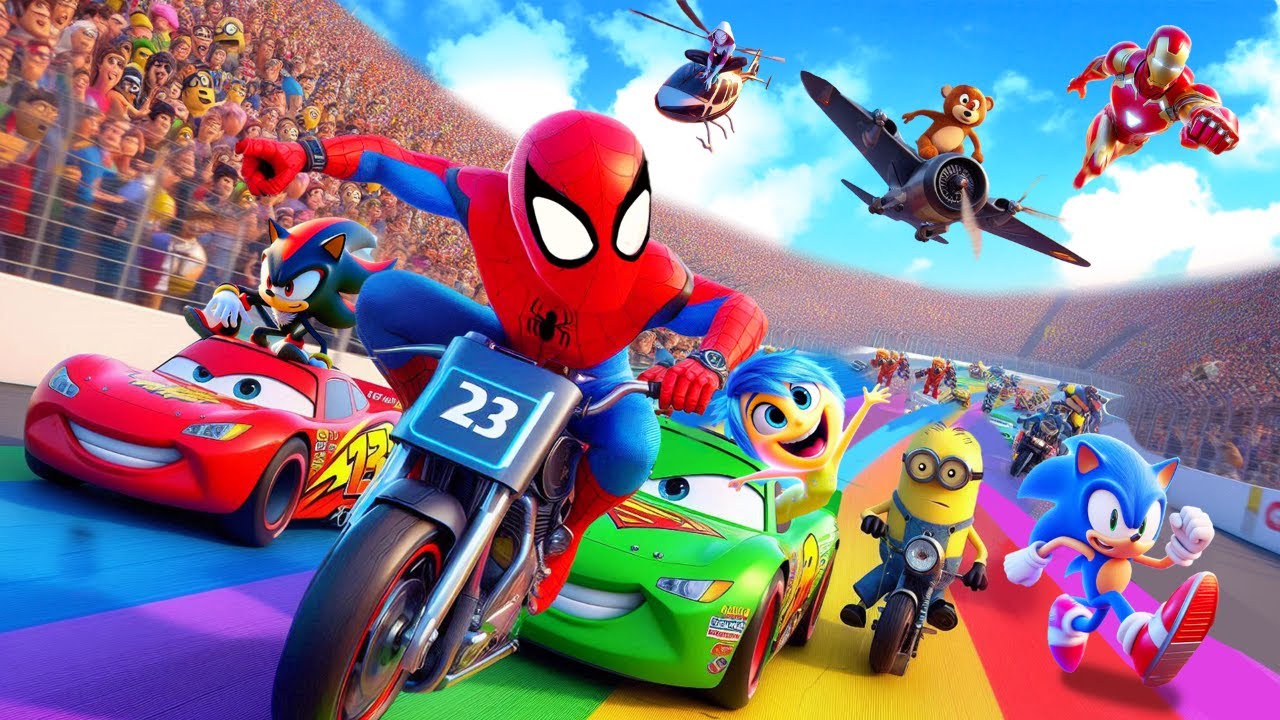 GTA V SPIDER-MAN 2🏎️, THE AMAZING DIGITAL CIRCUS, SHIN SONIC TAPES IN GTA V Join in Epic Stunt Race