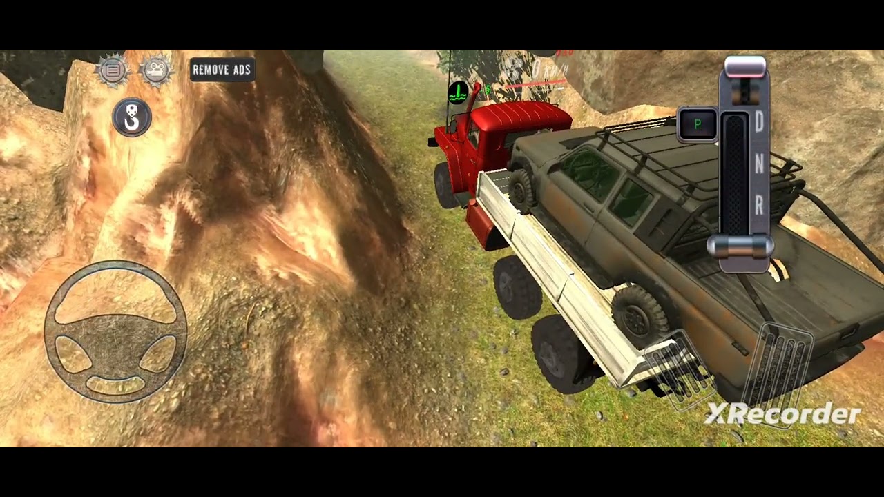 Truk simulator gunung pengankut mobil 