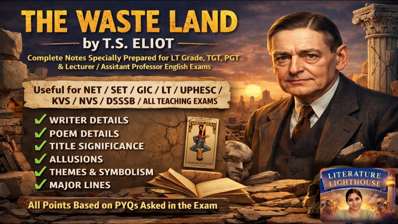 THE WASTE LAND by T. S. Eliot | Complete Exam Notes | Allusion I TGT PGT Assistant Professor English