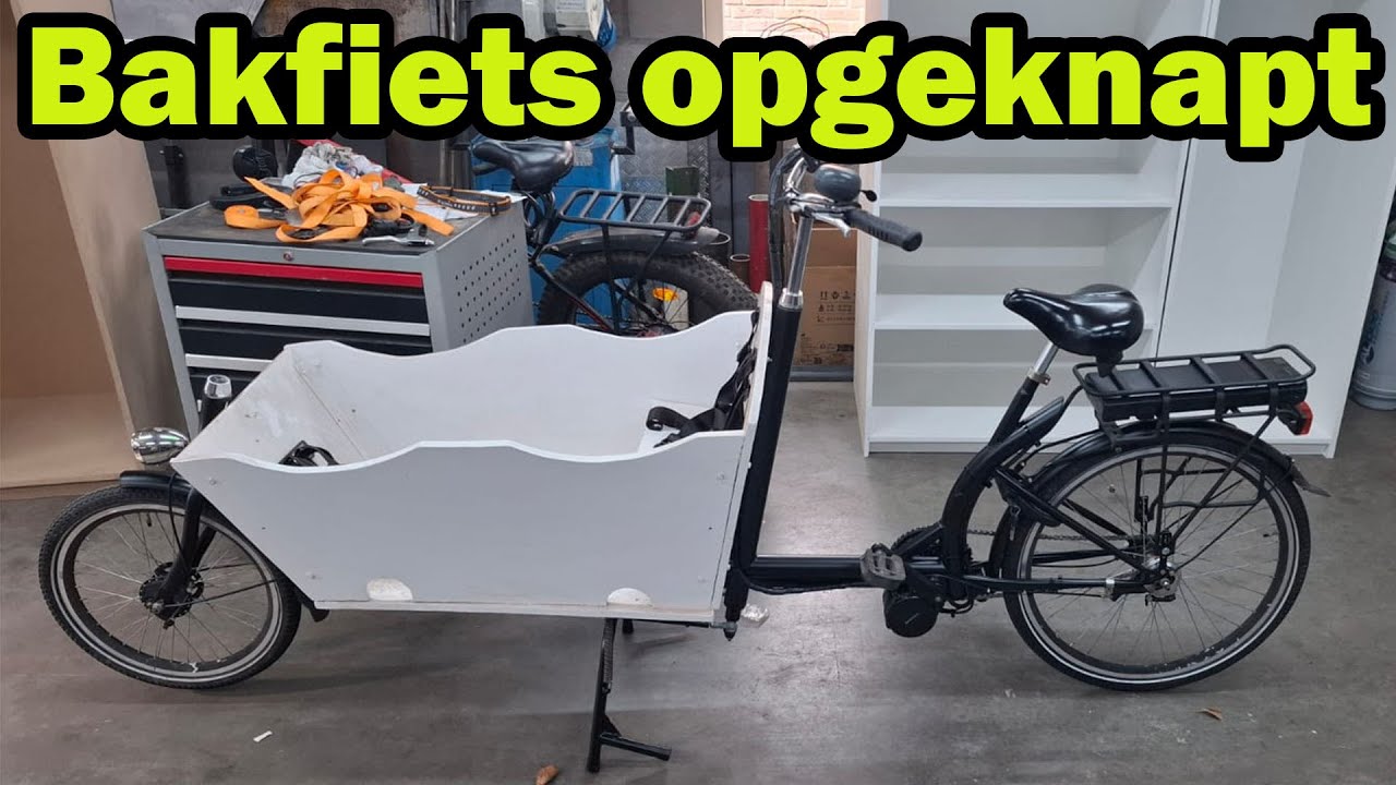 Voor mijn dochter een oude bakfiets elektrisch gemaakt en opgeknapt.
