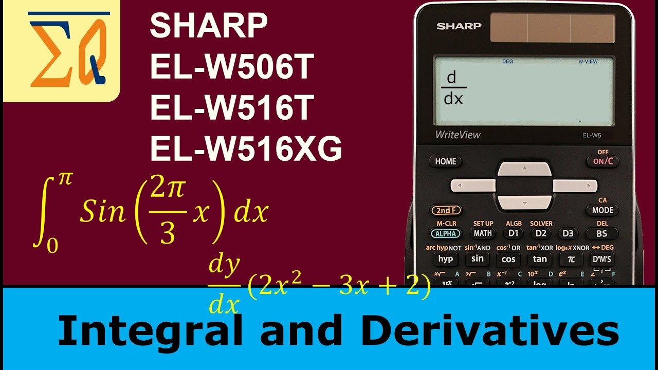 Sharp EL-W516XG, EL-W506T, EL-W516T оценивают интегралы и производные