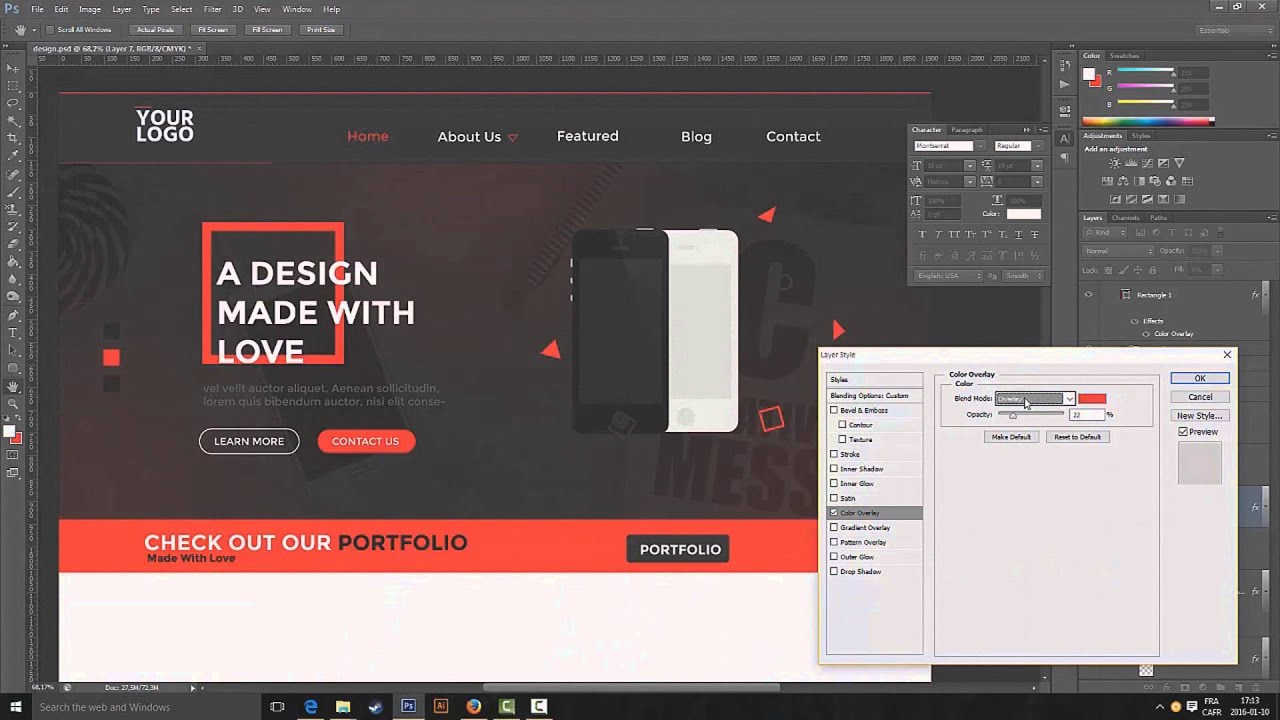 Web Design Speed Art - Made with Love