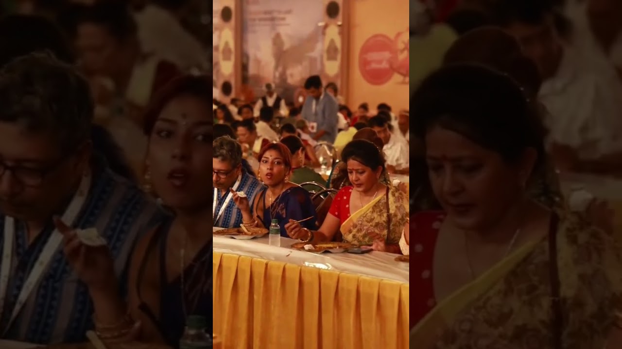 Celebrities indulging in the rich flavors of bhog during North Bombay Durga Puja! Jai Maa Durga🙏🏻