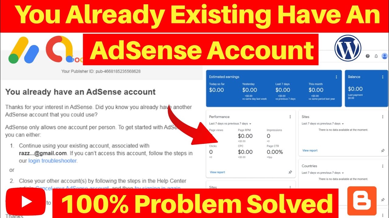 How To Solve You Already Have an Existing Adsense Account | Google Adsense Problem Solve in Tamil