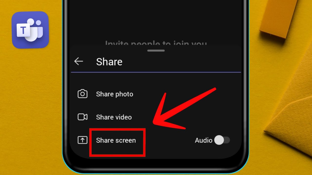 How To Share Your Screen on Microsoft Teams Mobile App 📲