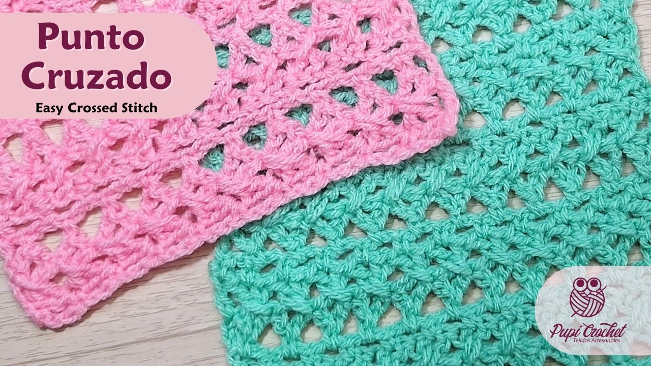 Punto Fantasía Cruzado en Arcos ✨ | Crochet Fácil con Gráfico GRATIS