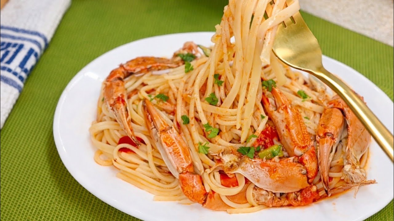 Linguini me gaforre🦀 - recete e thjesht qe duket si ne resorant!✨
