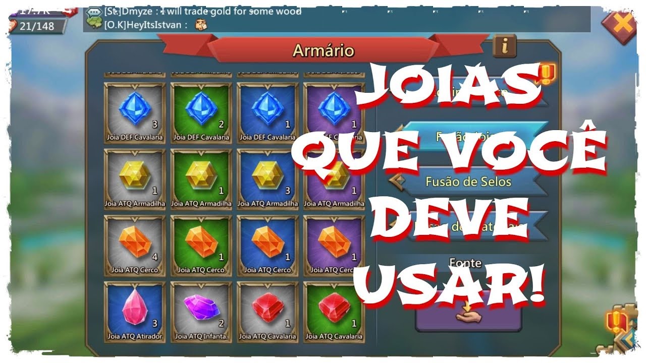 COMO UTILIZAR AS SUAS JOIAS! Lords Mobile