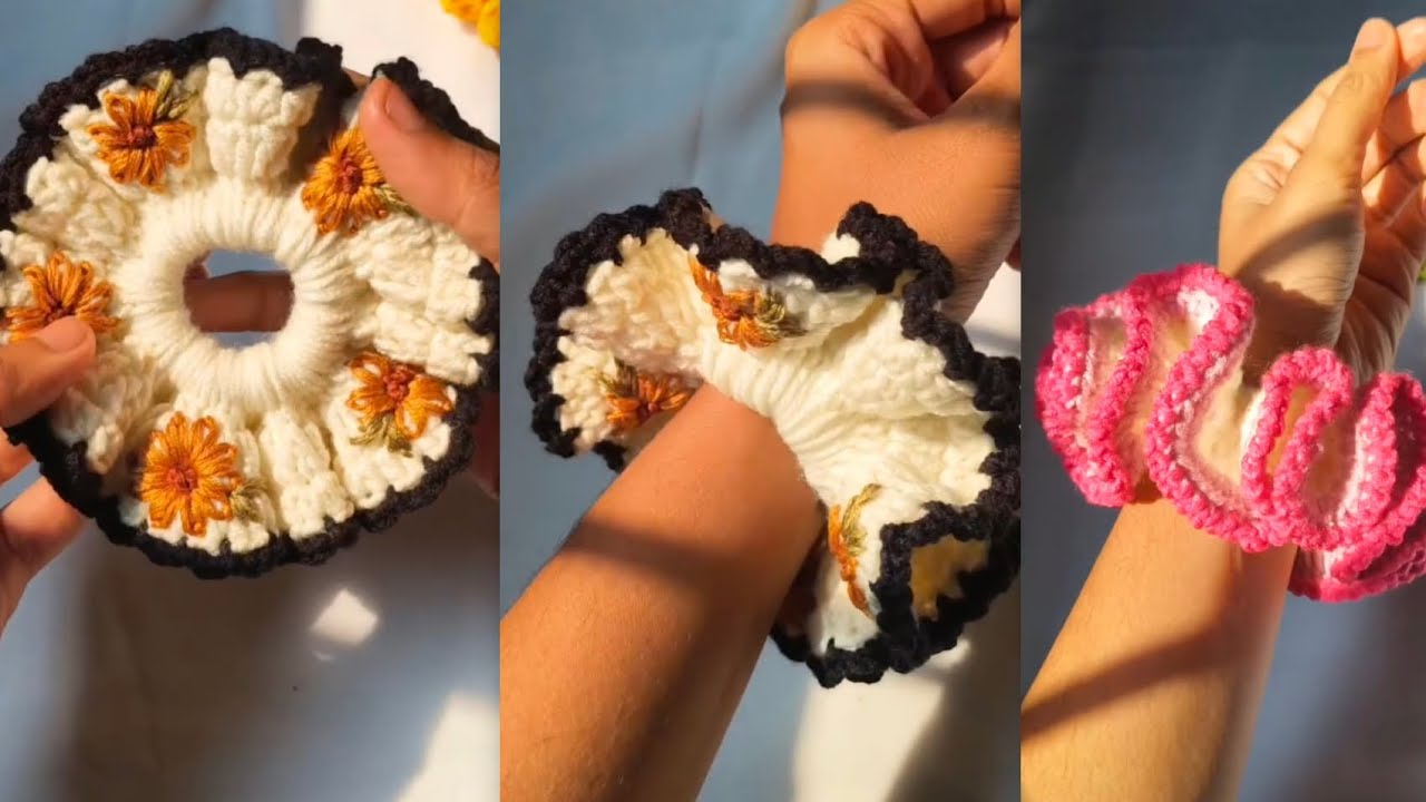 Crochet hair tie 