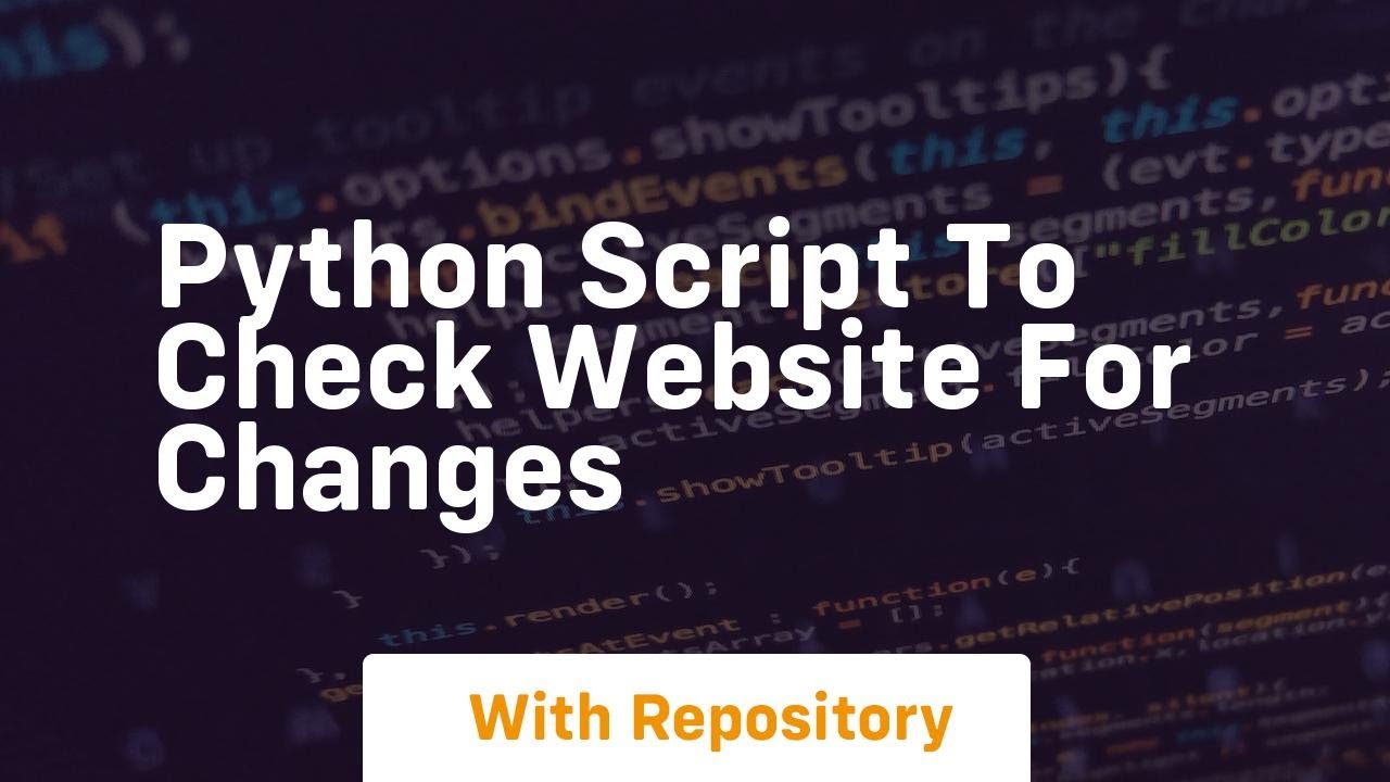 python script to check website for changes