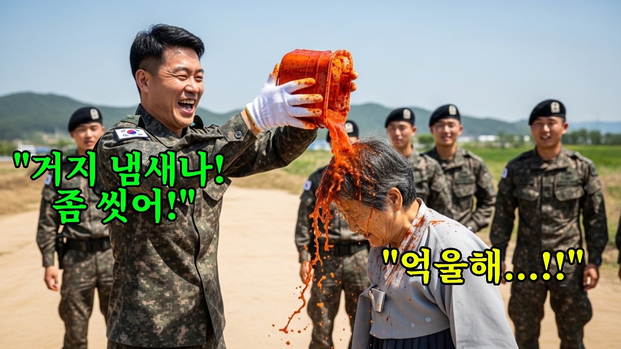 가난한 할머니의 머리에 김치를 들이부으며 모욕한 중령. 1시간 후, 그는 토할 때까지 '더러운 김치'를 먹어야 했다 [군대 썰] [오디오북]