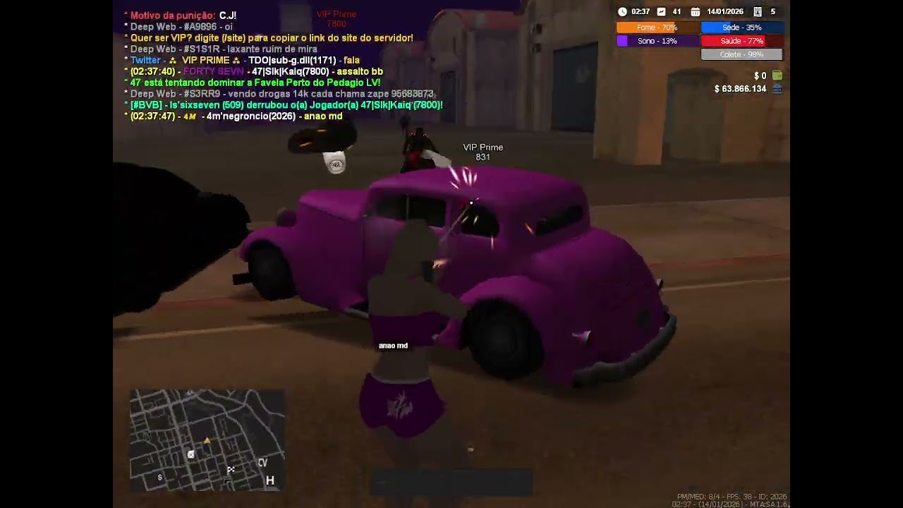 Confira minha partida de Grand Theft Auto: San Andreas Multiplayer gravada com Insights.gg
