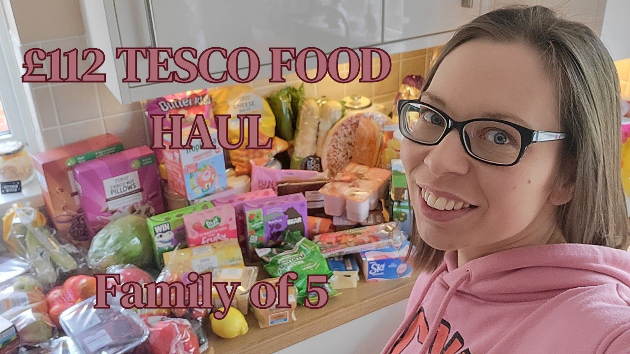 Покупка продуктов из Tesco | Еженедельная покупка продуктов в Великобритании на 112 фунтов стерли...