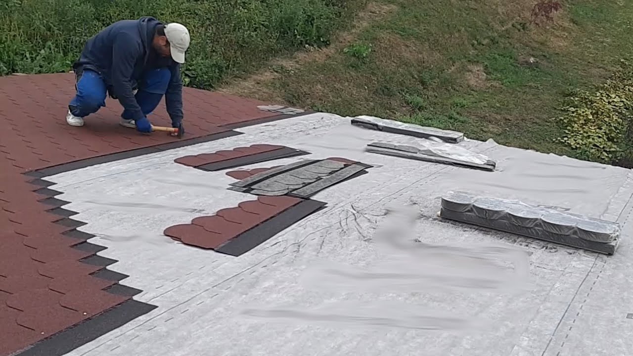 Montare Sindrilă bituminoasă (TEGOLA) pe foisor