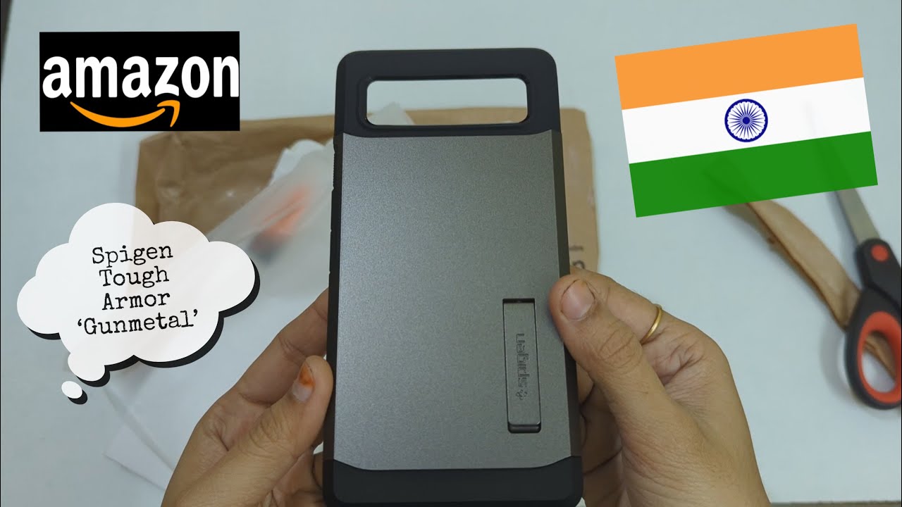 Unboxing Spigen Tough Armor Back Cover Case ( Gunmetal ) for Pixel 6 | Amazon.in