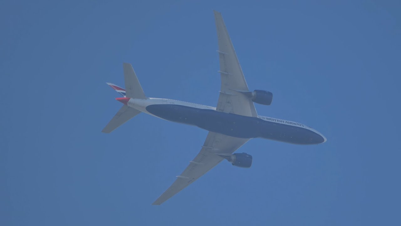 INCREDIBLE GE90s! Take a listen to the amazing buzzsaw as this Speedbird 777 rotates overhead 