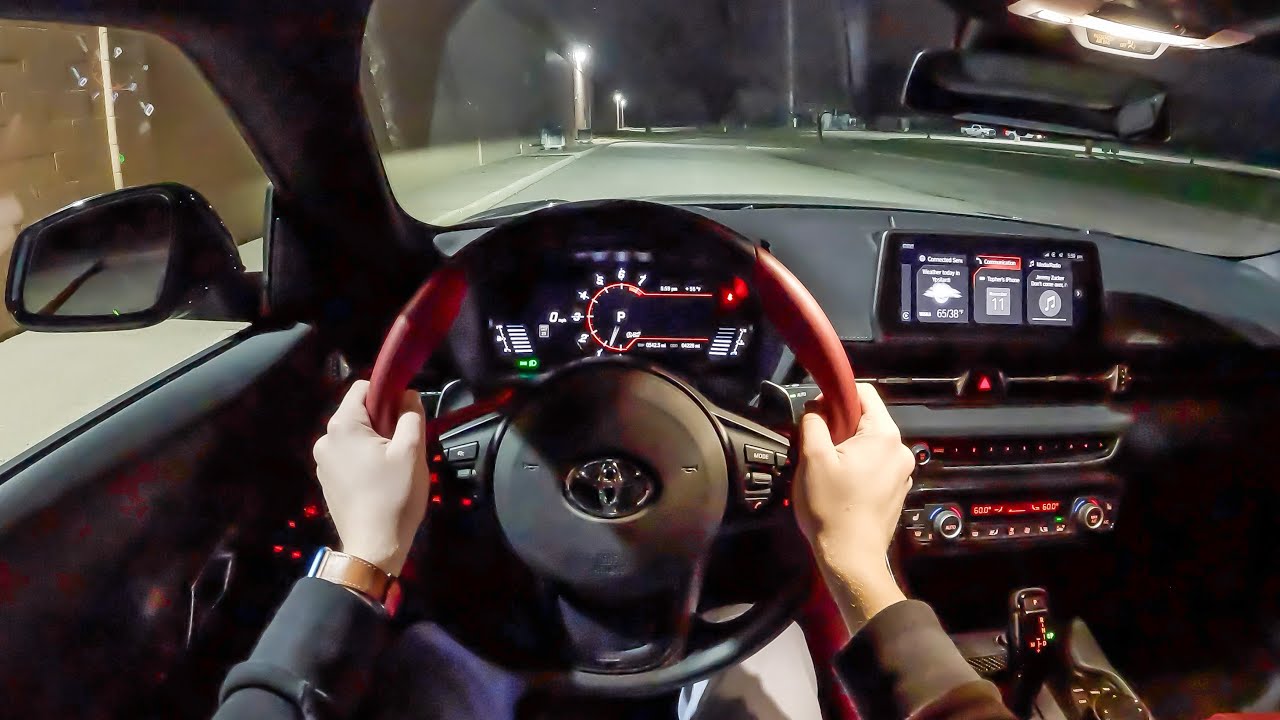 2022 Toyota Supra 3.0 Premium - POV Night Drive (Binaural Audio)