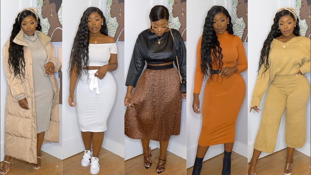 A Winter 2020 Lookbook! My Personal Style! Fashion Tips! Slim thick Try-on Haul BOOHOO X Magiclinks