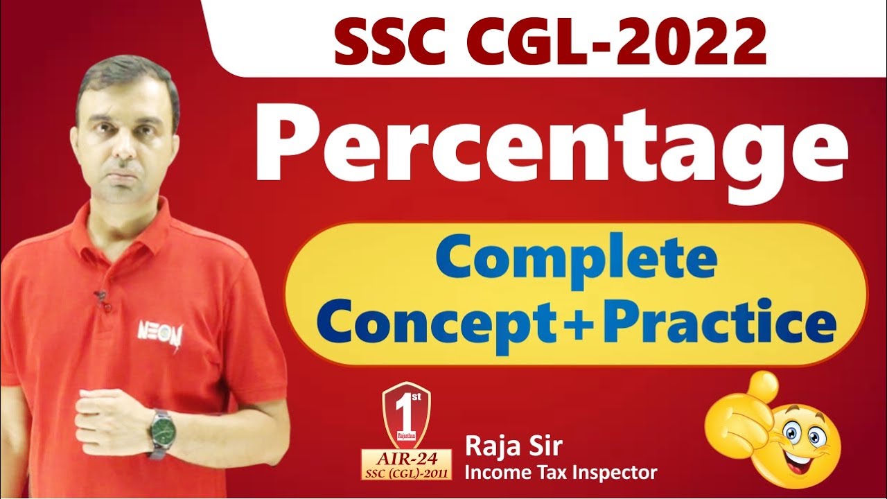 Percentage प्रतिशत by RAJA SIR | Percentage Problems #CPR #Thought_Process #rajasir