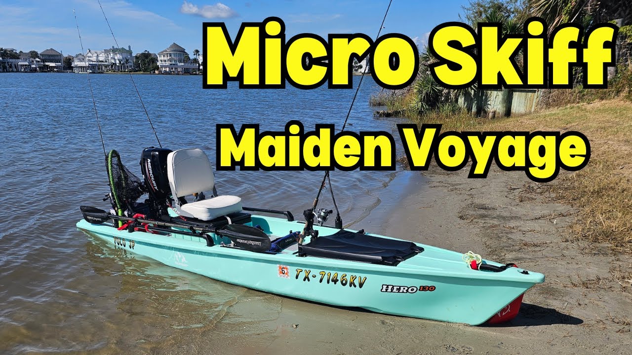 HooDoo Hero 130 Micro Skiff First Time Out And caught a couple flounder