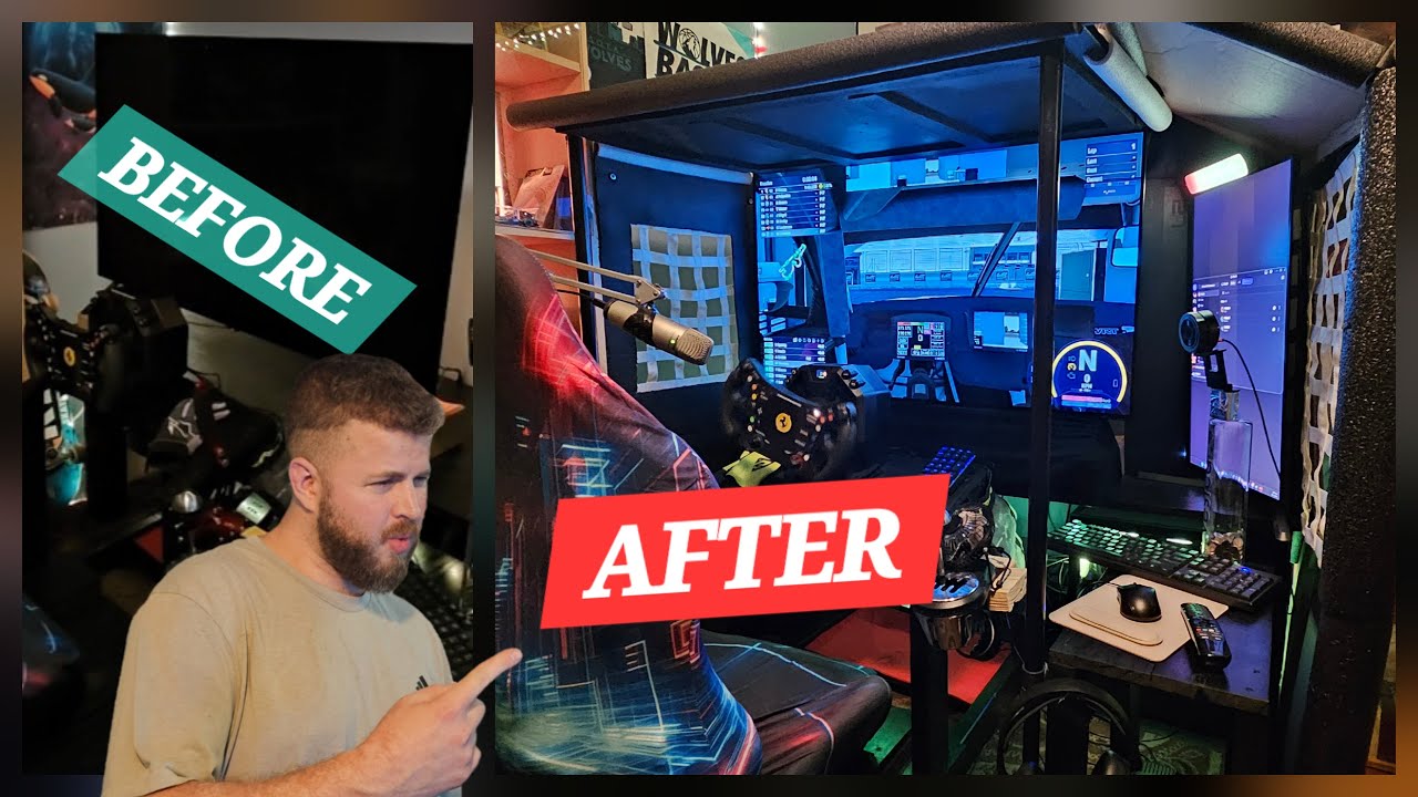 I Made My Sim Racing Cockpit Immersive For Dirt Cheap! Budget Immersion Sim Race Build