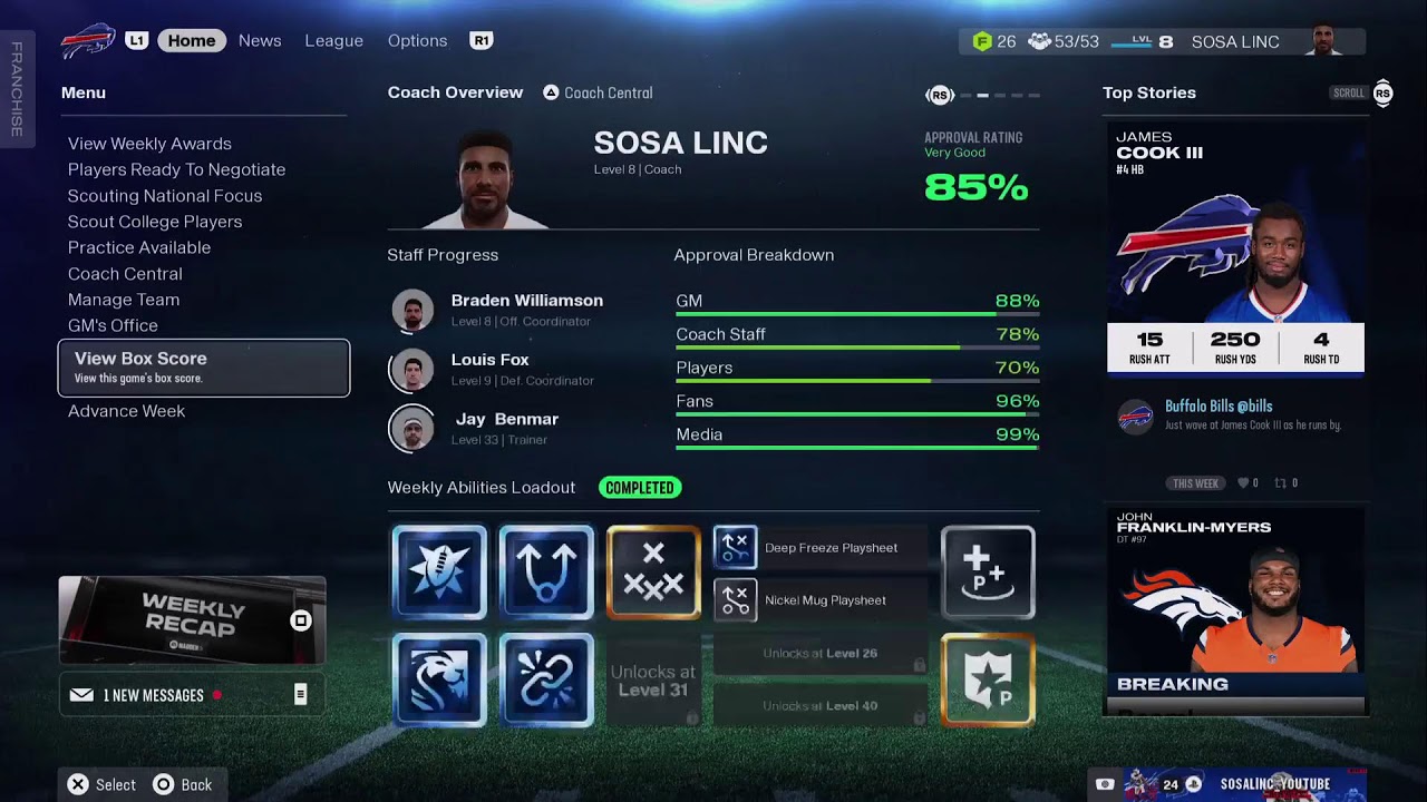 MADDEN 26 / FRANCHISE - Bills V Broncos Week 8 (NO ABILITIES) (GOI LEAGUE) **SUBSCRIBE**
