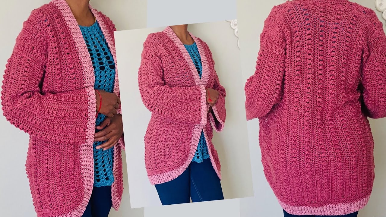 Crochet Cardigan using body measurements (ALL SIZES)