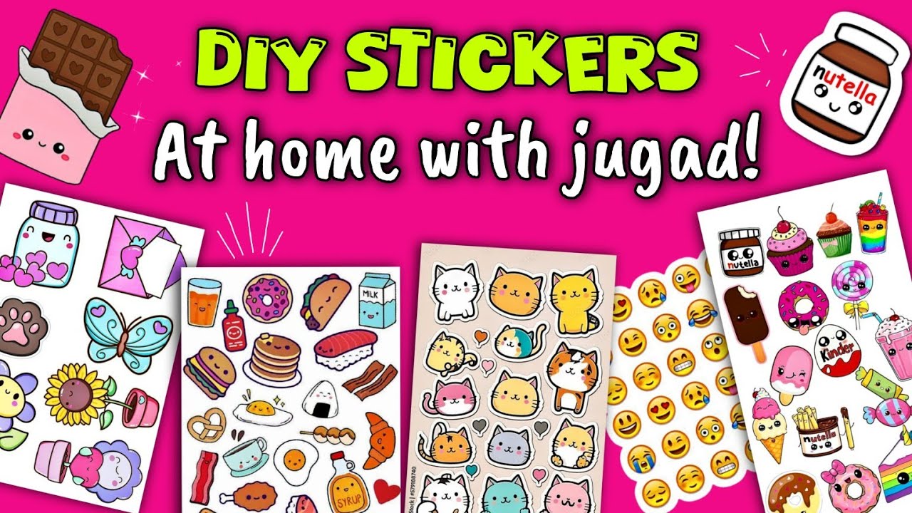 Cutest 🎀 DIY Stickers at Home with (6 Hacks! ) Just jugad!💡