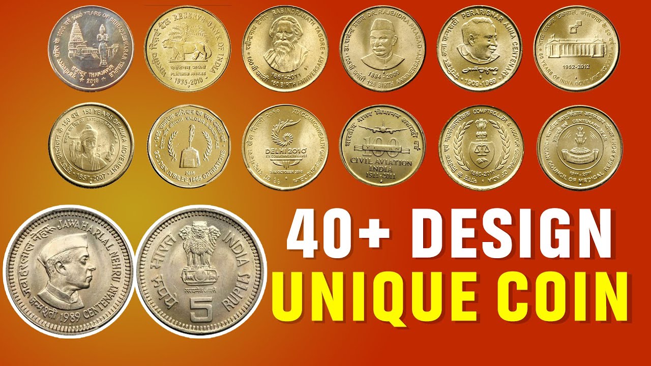 40+ Unique 5 Rupee & Other Coins Collection