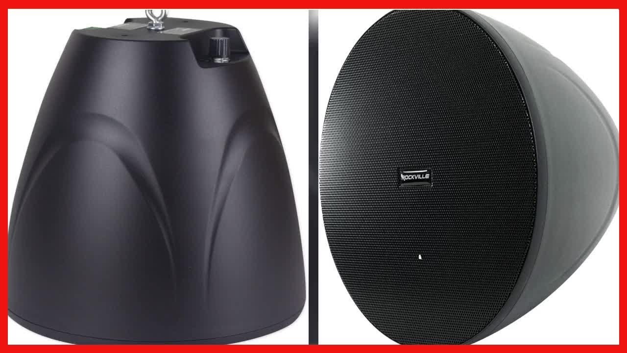 Rockville PEN 65T Black 6 5 70V Hanging Pendant Speaker CommercialRestaurant