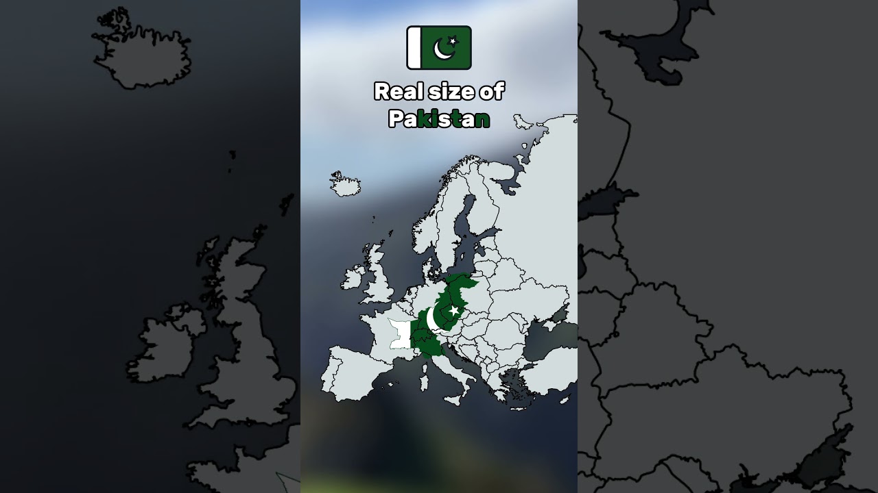 real size of Pakistan  #europe  #history #geography #pakistan  #realsize