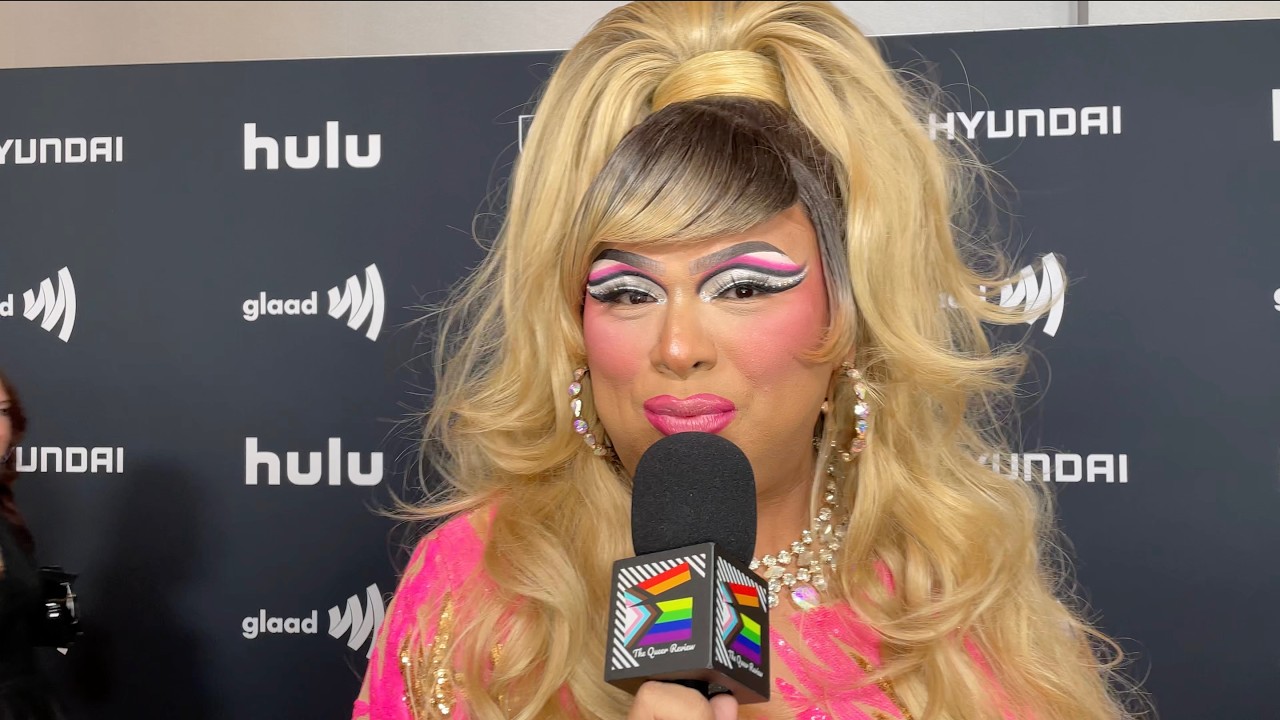 Emmy-winning drag queen, makeup artist & Dragvestigations star Lushious Massacr at 37th GLAAD Awards