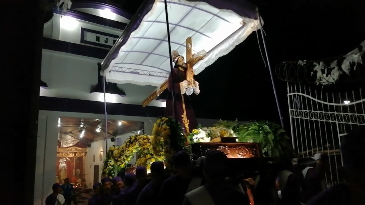 Salida de Jesús Nazareno Rey Poderoso de Izalco 2020. Marcha Fúnebre La Saeta. [ES]