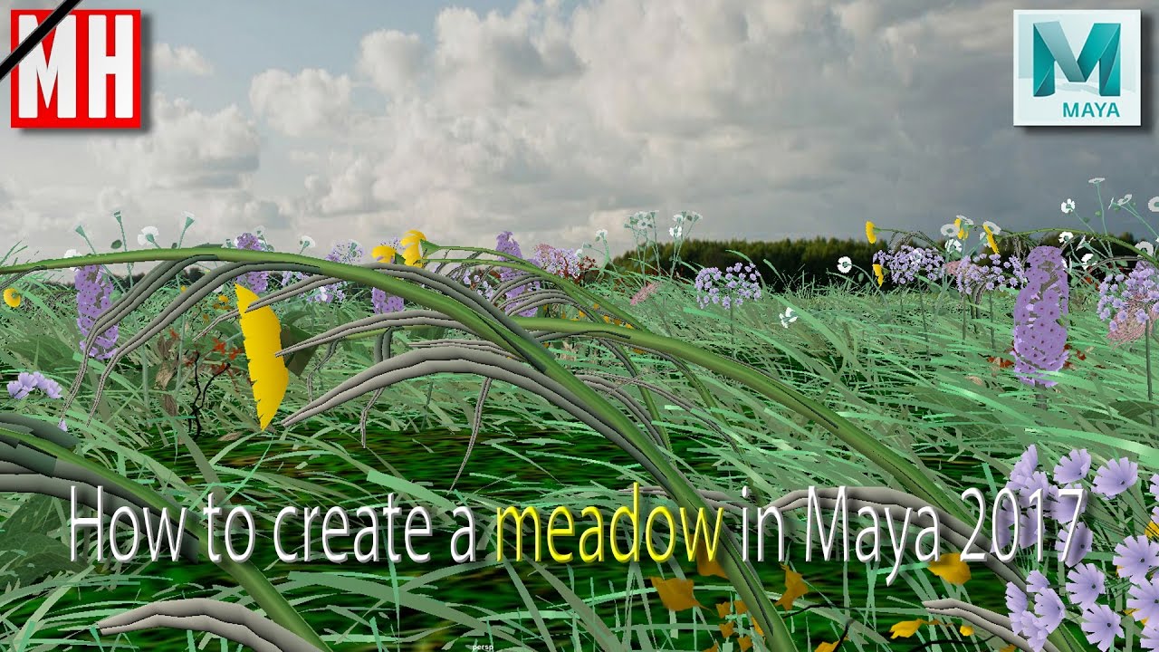 Как создать луг в Maya 2017