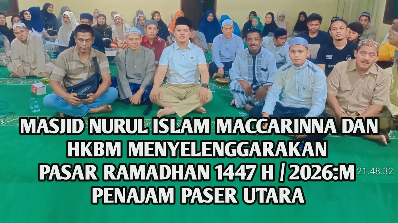 MASJID NURUL ISLAM MACCARINNA & HKBM MENYELENGGARAKAN PASAR RAMADHAN 1447 H / 2026:M 